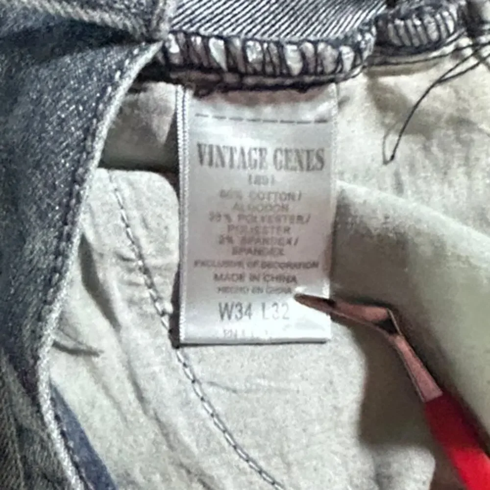 Vintage Genes Slim Fit Men's Jeans W34 L30 Faded Wash